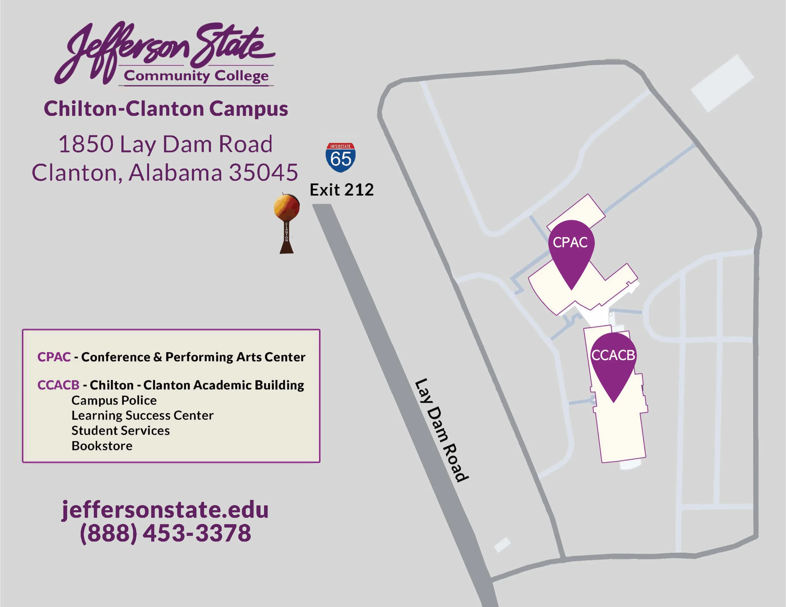 Chilton-Clanton Campus Map