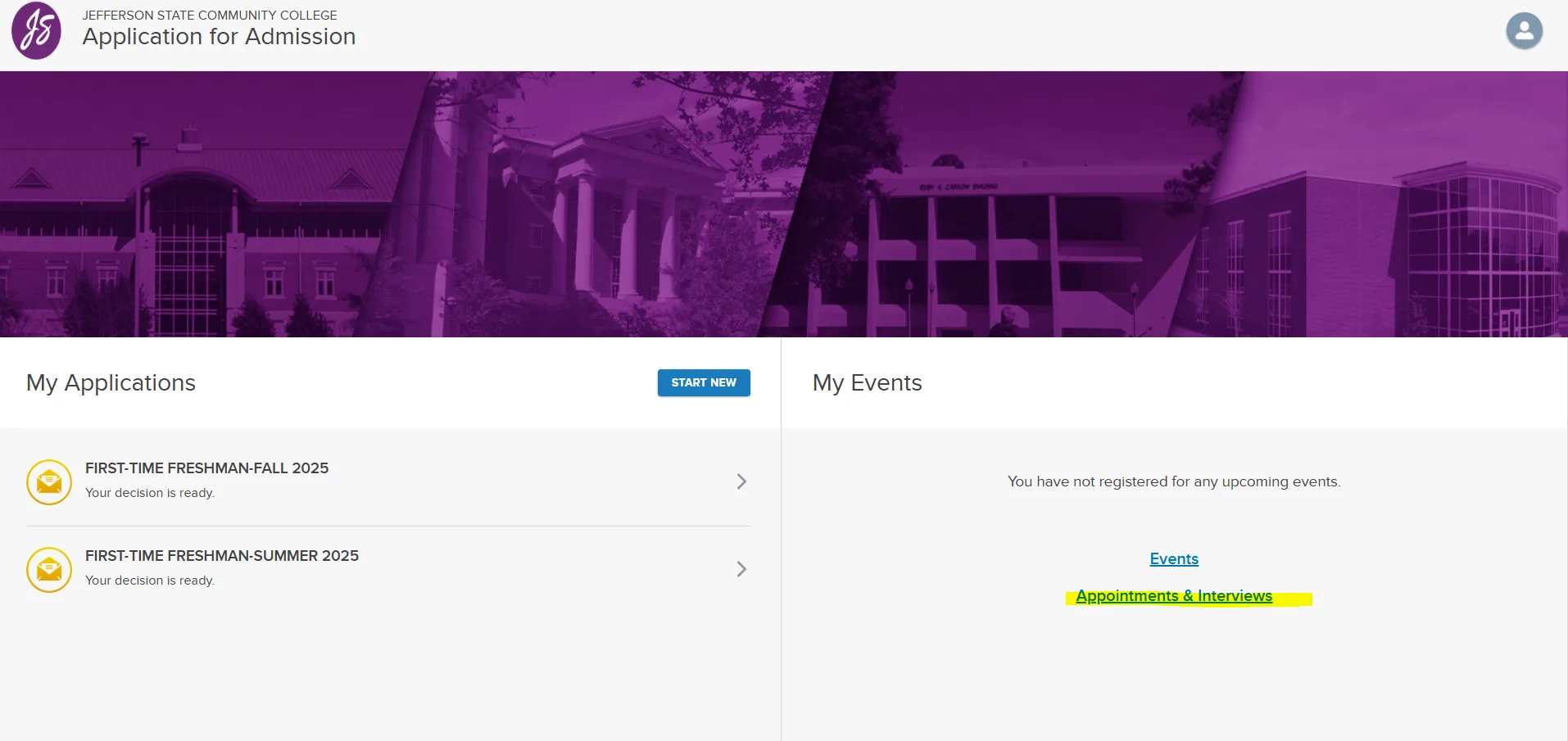 Application Dashboard