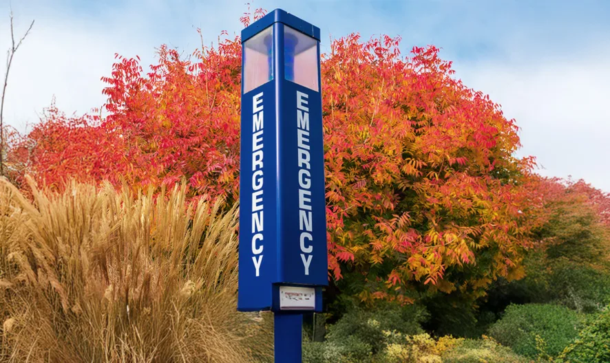 Image of the campus emergency phone.